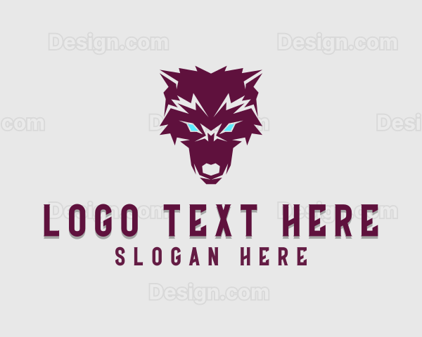 Fierce Wolf Dog Logo