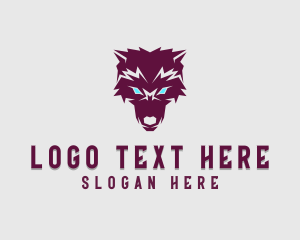 Fierce Wolf Dog logo design