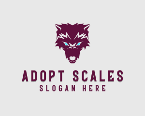 Fierce Wolf Dog logo design