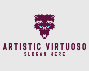 Fierce Wolf Dog logo design