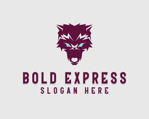 Fierce Wolf Dog logo design