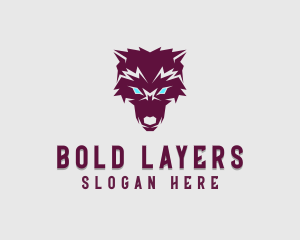 Fierce Wolf Dog logo design