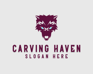 Fierce Wolf Dog logo design