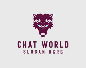 Fierce Wolf Dog logo design