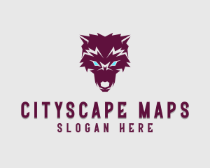 Fierce Wolf Dog logo design