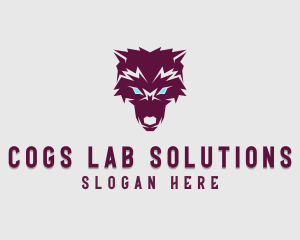 Fierce Wolf Dog logo design