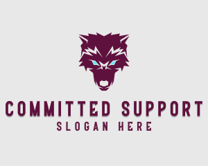 Fierce Wolf Dog logo design