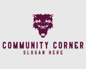 Fierce Wolf Dog logo design