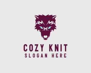 Fierce Wolf Dog logo design