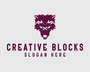 Fierce Wolf Dog logo design