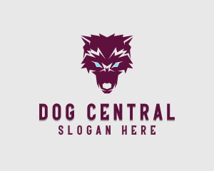 Fierce Wolf Dog logo design