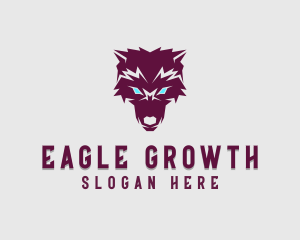 Fierce Wolf Dog logo design