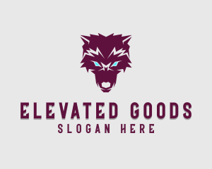 Fierce Wolf Dog logo design