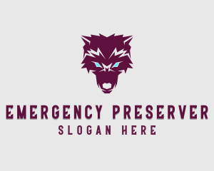 Fierce Wolf Dog logo design