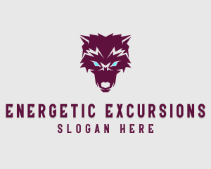 Fierce Wolf Dog logo design