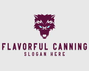 Fierce Wolf Dog logo design