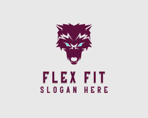 Fierce Wolf Dog logo design