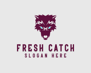 Fierce Wolf Dog logo design