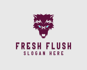 Fierce Wolf Dog logo design