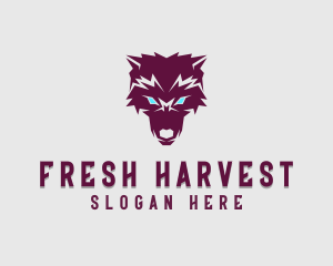 Fierce Wolf Dog logo design