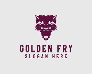 Fierce Wolf Dog logo design