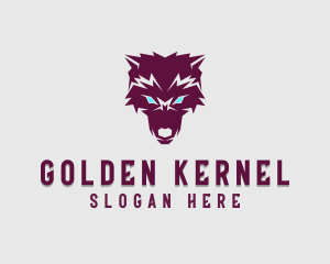 Fierce Wolf Dog logo design