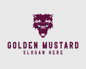 Fierce Wolf Dog logo design