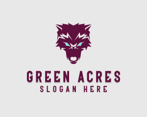 Fierce Wolf Dog logo design