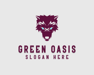 Fierce Wolf Dog logo design