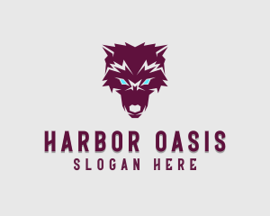 Fierce Wolf Dog logo design