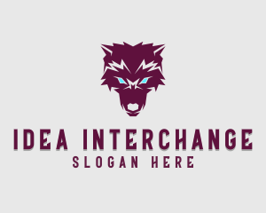 Fierce Wolf Dog logo design