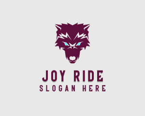 Fierce Wolf Dog logo design