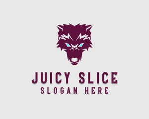 Fierce Wolf Dog logo design