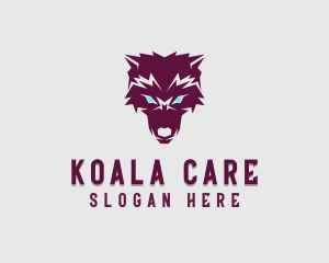 Fierce Wolf Dog logo design