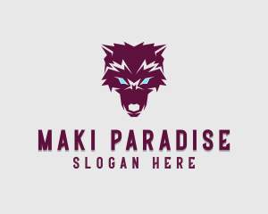 Fierce Wolf Dog logo design