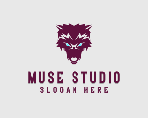 Fierce Wolf Dog logo design