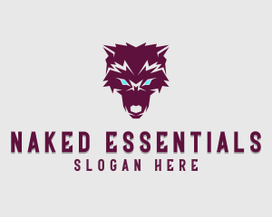 Fierce Wolf Dog logo design