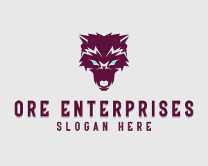 Fierce Wolf Dog logo design