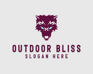 Fierce Wolf Dog logo design