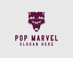 Fierce Wolf Dog logo design