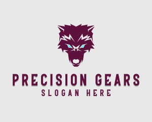 Fierce Wolf Dog logo design