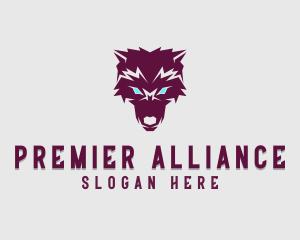 Fierce Wolf Dog logo design