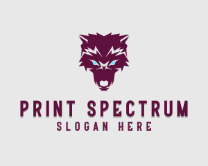 Fierce Wolf Dog logo design