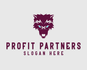 Fierce Wolf Dog logo design