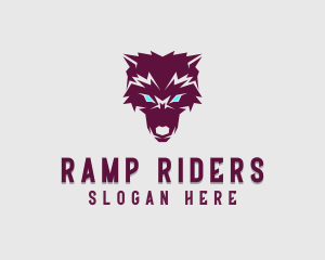 Fierce Wolf Dog logo design