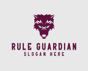 Fierce Wolf Dog logo design