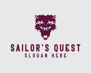 Fierce Wolf Dog logo design