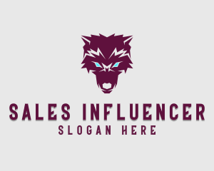 Fierce Wolf Dog logo design