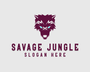 Fierce Wolf Dog logo design