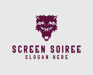 Fierce Wolf Dog logo design